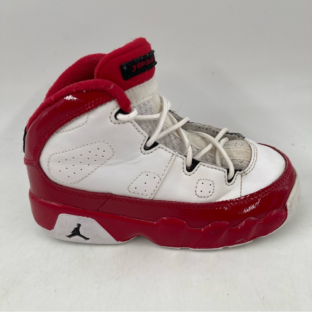 Nike Kids Air Jordan 9 Retro Hi Top -Size  9 C -White Gym Red Basketball Shoes